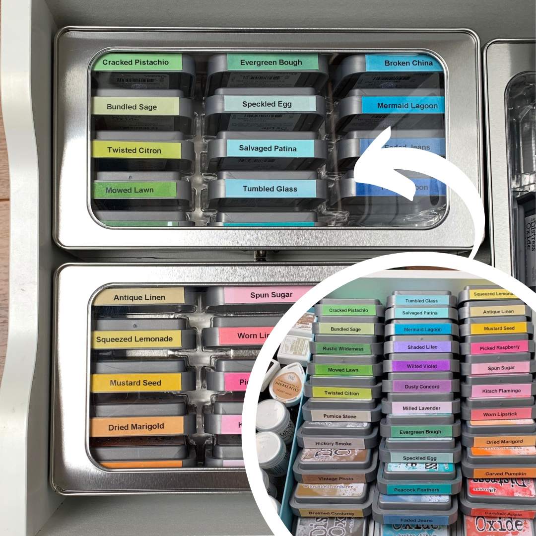 Organization: Labels and Storage for Distress Oxide Ink Pads